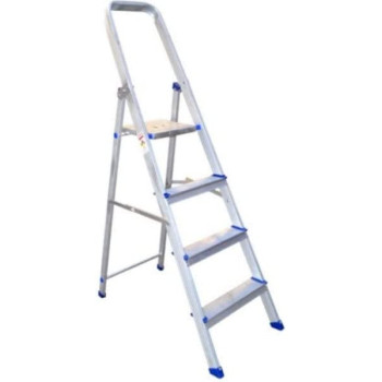 Abbasali Folding Ladder Heavy Duty Domestic Light Stepladder Household Multi Function Ladders Indoor Outdoor Home 4 Step