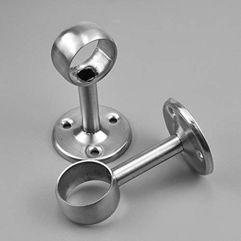 Abbasali 2 Pack Stainless Steel Closet Pole Sockets Heavy Duty Closet Rod End Supports Flange Rod Socket Kit 1 Inch