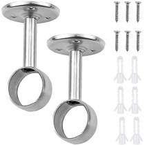 Abbasali 2 Pack Stainless Steel Closet Pole Sockets Heavy Duty Closet Rod End Supports Flange Rod Socket Kit 3 4 Inch
