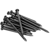 Abbasali 100 Piece Steel Nail Set Black 50X3Millimeter With Claw Hammer