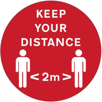 Abbasali Keep Distance Sticker Pack Of 3Pcs