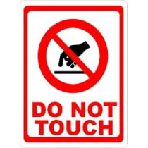 Abbasali 3Pcs Do Not Touch Sticker 21X30 For Officesscoolswarehouses Etc