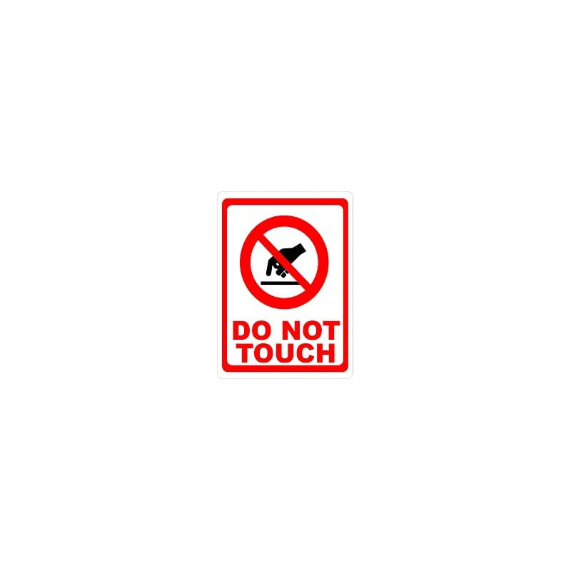 Abbasali 3Pcs Do Not Touch Sticker 21X30 For Officesscoolswarehouses Etc