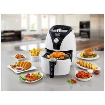 Black Decker 3.5L 1500W Manual Aerofry Air Fryer With Rapid Air Convection Technology Black White Af220 B5