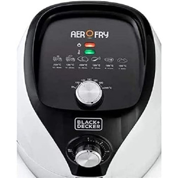 Black Decker 3.5L 1500W Manual Aerofry Air Fryer With Rapid Air Convection Technology Black White Af220 B5