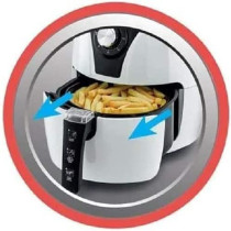 Black Decker 3.5L 1500W Manual Aerofry Air Fryer With Rapid Air Convection Technology Black White Af220 B5