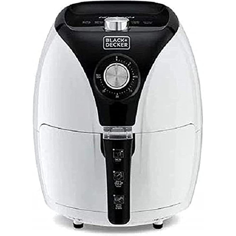 Black Decker 3.5L 1500W Manual Aerofry Air Fryer With Rapid Air Convection Technology Black White Af220 B5