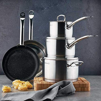 Korkmaz Proline 9 Pc Cookware Setsatin Silver A1150