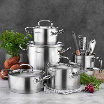 Korkmaz Proline 9 Pc Cookware Setsatin Silver A1150