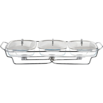 Chef Inox Food Warmer k570 Silver Clear Glass Stainless Steel
