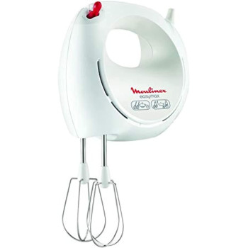 Moulinex Easy Max Hand Mixer 200 Watts White Plastic Stainless Steel Hm250127