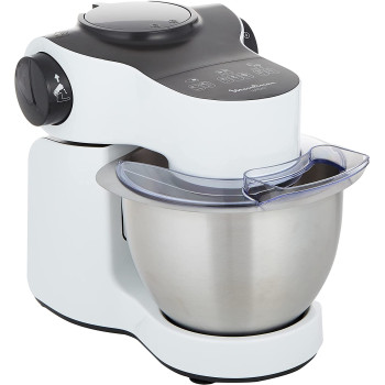 Moulinex Wizzo 4 L Bowl Kitchen Machine With 1 L Blender And Pastry Kit 1000 Watts White Plastic Stainless Steel Qa311127