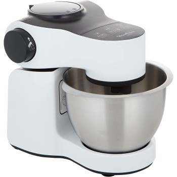 Moulinex Wizzo 4 L Bowl Kitchen Machine With 1 L Blender And Pastry Kit 1000 Watts White Plastic Stainless Steel Qa311127