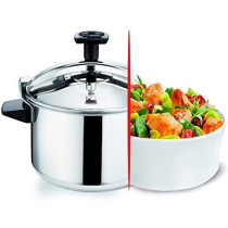 Tefal Authentic 10 Litre Pressure Cooker, Stainless Steel, P0531634