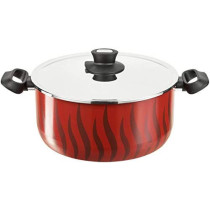 Tefal C5484582 Tempo Casserole 22 Lid Red H 19.6 X W 29.6 X D 11.0 Cm
