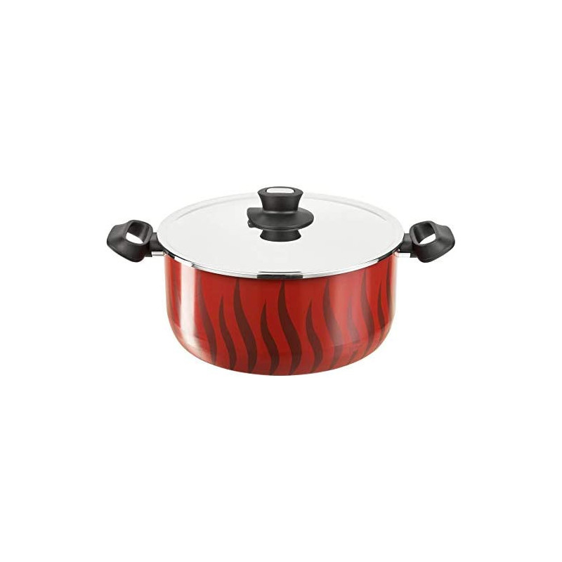 Tefal C5484482 Tempo Casserole With Lid Red 20 Cm