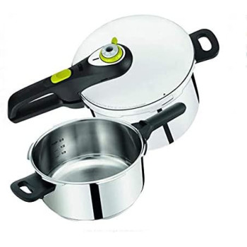 Tefal 6 Liter 4 Liter Secure 5 Pressure Cooker Combo Set