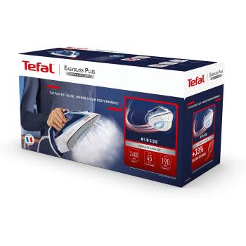 Tefal Easygliss Durilium Airglide Soleplate Steam Iron 2400 Watts Blue White Fv5715M0.