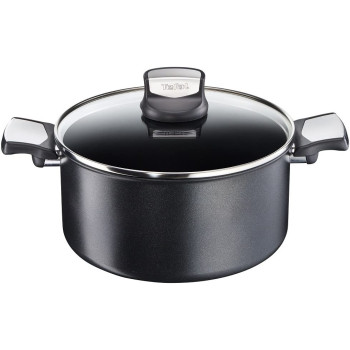 Tefal Expertise Non Stick 24 Cm Casserole With Lid Black Aluminium, C6204672
