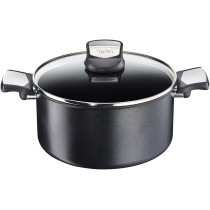 Tefal Expertise Non Stick 24 Cm Casserole With Lid Black Aluminium, C6204672