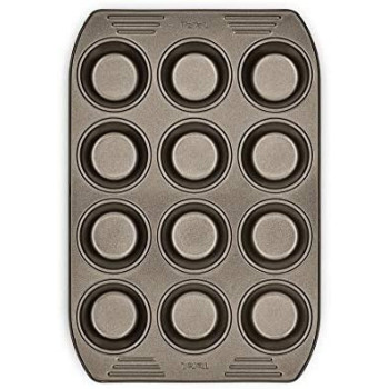 Tefal Easygrip Gold Muffin J1625744 Black Carbon Steel Material