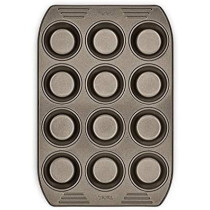 Tefal Easygrip Gold Muffin J1625744 Black Carbon Steel Material