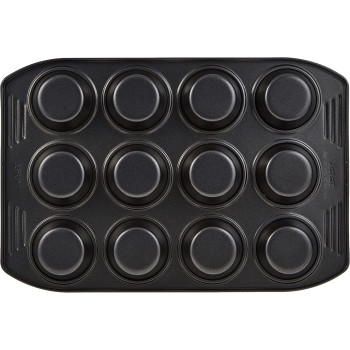 Tefal Easygrip Gold Muffin J1625744 Black Carbon Steel Material