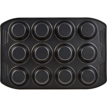Tefal Easygrip Gold Muffin J1625744 Black Carbon Steel Material
