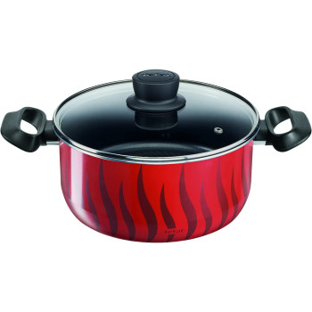 Tefal G6 Tempo Flame 12 Pcs Cooking Set Red Aluminium C3079282