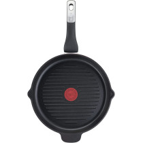 Tefal G6 Unlimited 26 Cm Round Grill Pan With Pouring Edge Black Cast Aluminum E2294074