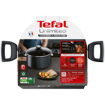 Tefal G6 Unlimited Stewpot Black 24 Cm G25546021