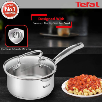 Tefal Intuition Saucepan With Lid Silver 16 Centimeter