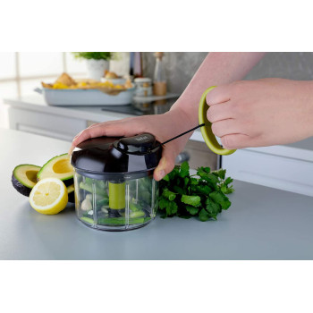 Tefal K1321324 Manual Chopper 5 Seconds 900 Ml Blades Pure E Chop Cutting Mixing Vegetables And Meat Nuts Onions