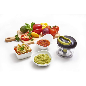 Tefal Manual Chopper Baby Food On The Go Bundle: Manual Chopper Convenient Black Transparent Green 900 Ml Plastick 1320404