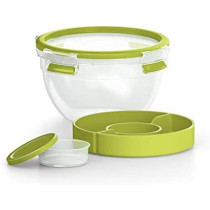 Tefal Manual Chopper Convenient Black Transparent Green 900 Ml Plastic K1320404 Salad Bowl Transparent Green 1 Litre Plastic