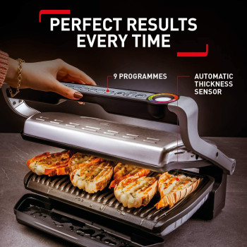 Tefal Optigrill Xl Gc722D40 Intelligent Health Grill 9 Automatic Settings Stainless Steel 2000 W 6 8 Portions