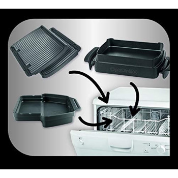 Tefal Optigrill Plus Indoor Electric Grill With Snacking And Baking Accessory 2000 Watts Silver Stainless Steel Gc715D28.
