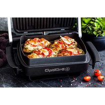 Tefal Optigrill Plus Indoor Electric Grill With Snacking And Baking Accessory 2000 Watts Silver Stainless Steel Gc715D28.