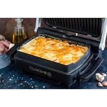 Tefal Optigrill Plus Indoor Electric Grill With Snacking And Baking Accessory 2000 Watts Silver Stainless Steel Gc715D28.