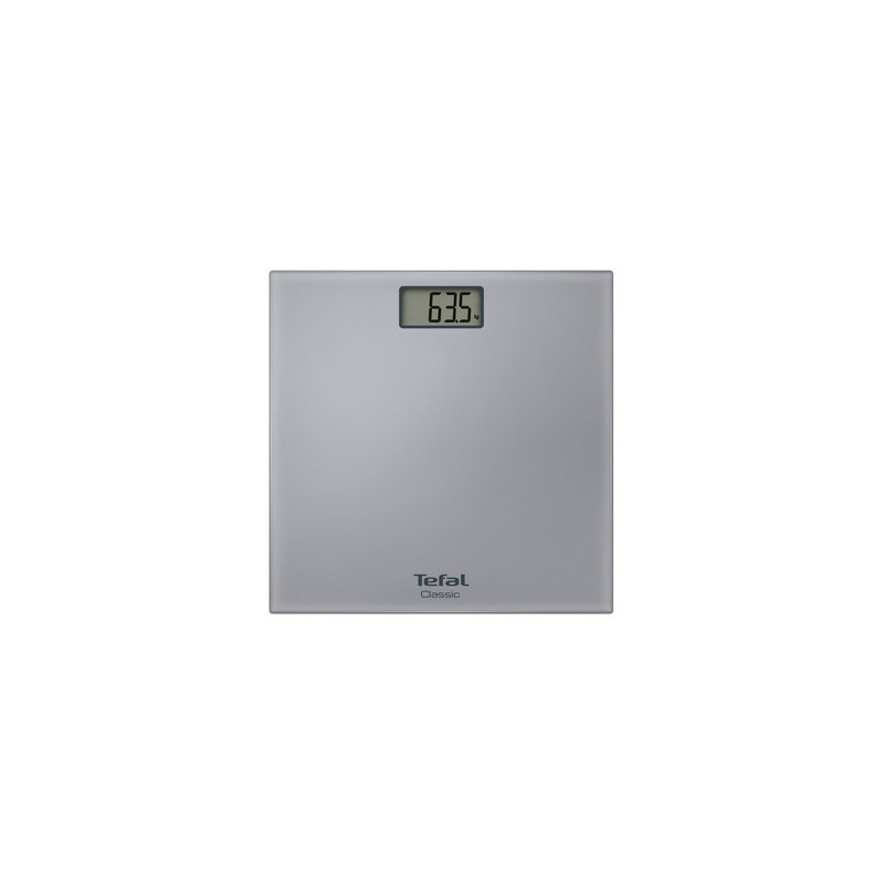 Tefal Pp1130V0 Electronic Bathroom Scales Classic Ultra Slim Lcd Screen 160 Kg Grey