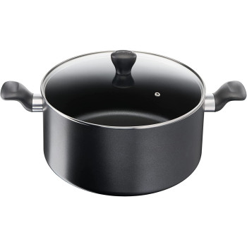 Tefal Super Cook 30 Cm Casserole With Lid Non Stick Black Aluminium B1435484