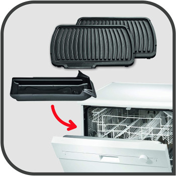 Tefal Ultra Compact Grill 2000 Watts Black Silver Stainless Steel Gc306028