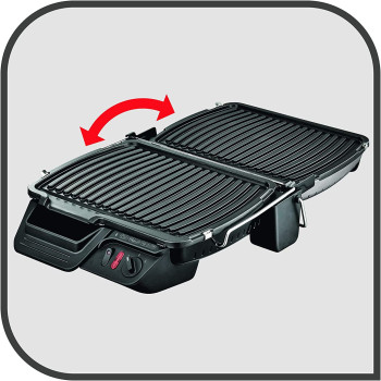 Tefal Ultra Compact Grill 2000 Watts Black Silver Stainless Steel Gc306028
