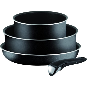 Tefal Ingenio Essential 4 Pcs Cooking Set Removable Handle Black, Aluminium, L2006502