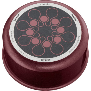 Tefal Ingenio Cook N Clean 6 Pcs Cooking Set Removable Handle Red, Aluminium, L2379202