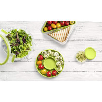 Tefal Masterseal Food Keeper 1 Litre Salad Box Food Container, Green, Plastic, K3100112