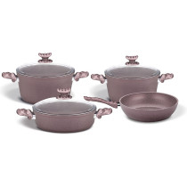 Homemaker Granitec 7 Pcs Cookware Set Rosegold