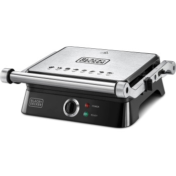 Black Decker 1400 W Contact Grill With Full Flat Grill For Barbecue Cg1400 B5 2 Years Warranty
