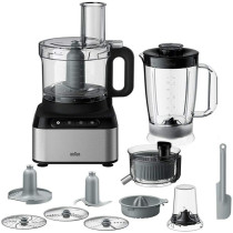 Braun Fp 3235 Si Purease 12 In 1 Food Processor 800 W 2.1 L Bowl Metal Design Black Min 1 Year Manufacturer Warranty