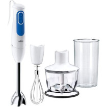Braun Hand Blender Multiquick 3 700 W With 600Ml Bpa Free Beaker 500Ml Chopper Whisk Dual Speed Splash Control And Power Bell